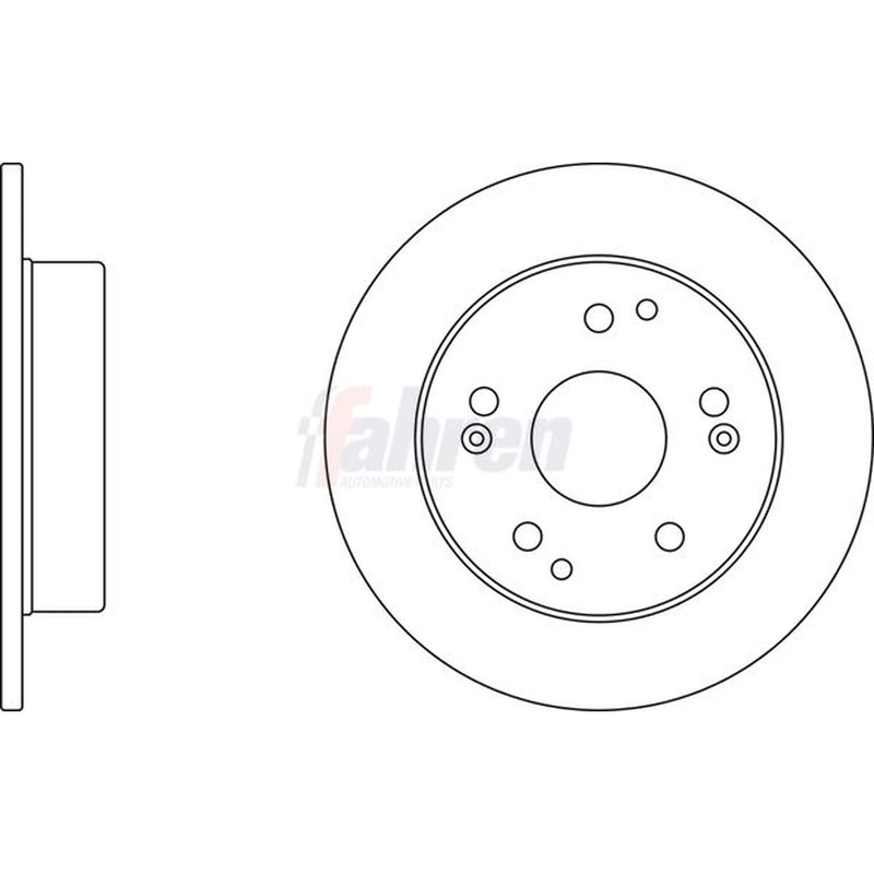 Fahren 2 x Solid Rear Brake Discs FBD6278