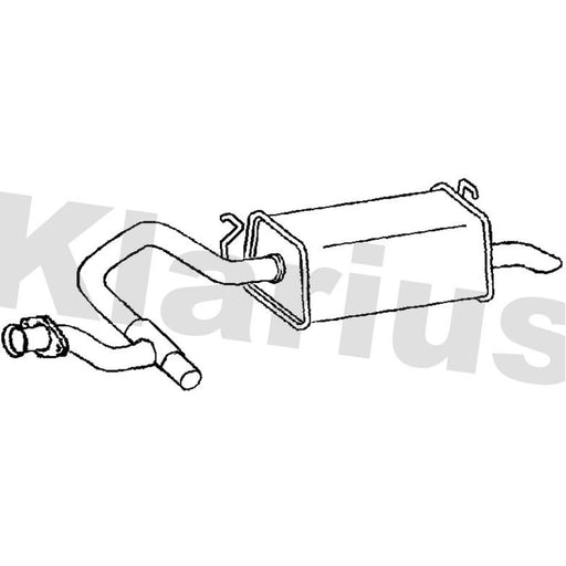 Klarius Box With Tail Pipe (Rh) Right Rear LR199E