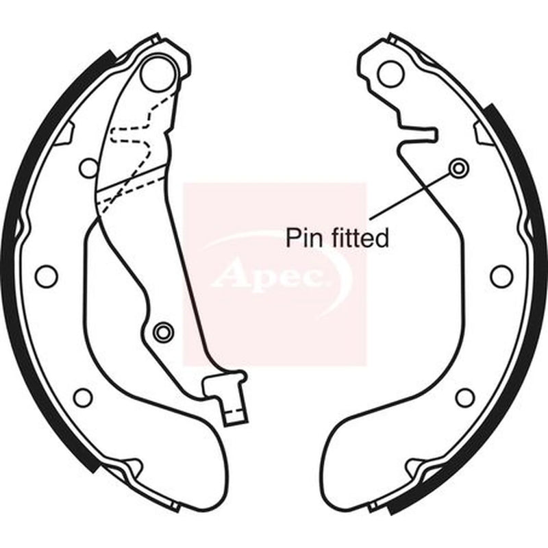 Apec Brake Shoe Set Axle Kit SHU690