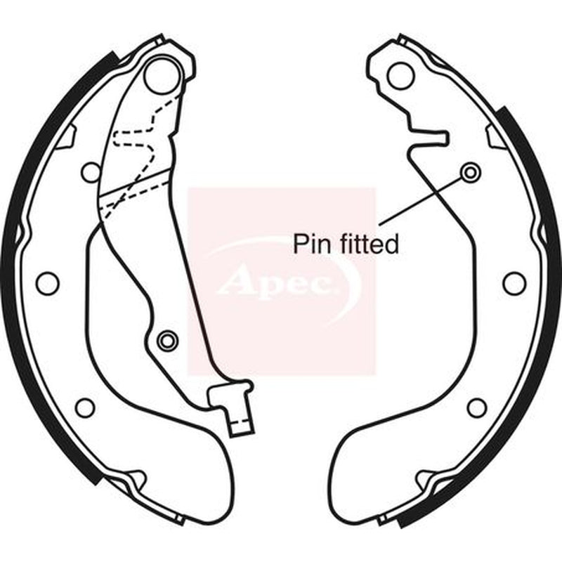 Apec Brake Shoe Set Axle Kit SHU690