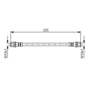 Bosch Brake Hydraulic Hose Line Rear Left 1 987 481 413