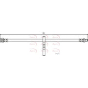 Apec Brake Hydraulic Hose Line Rear HOS3720