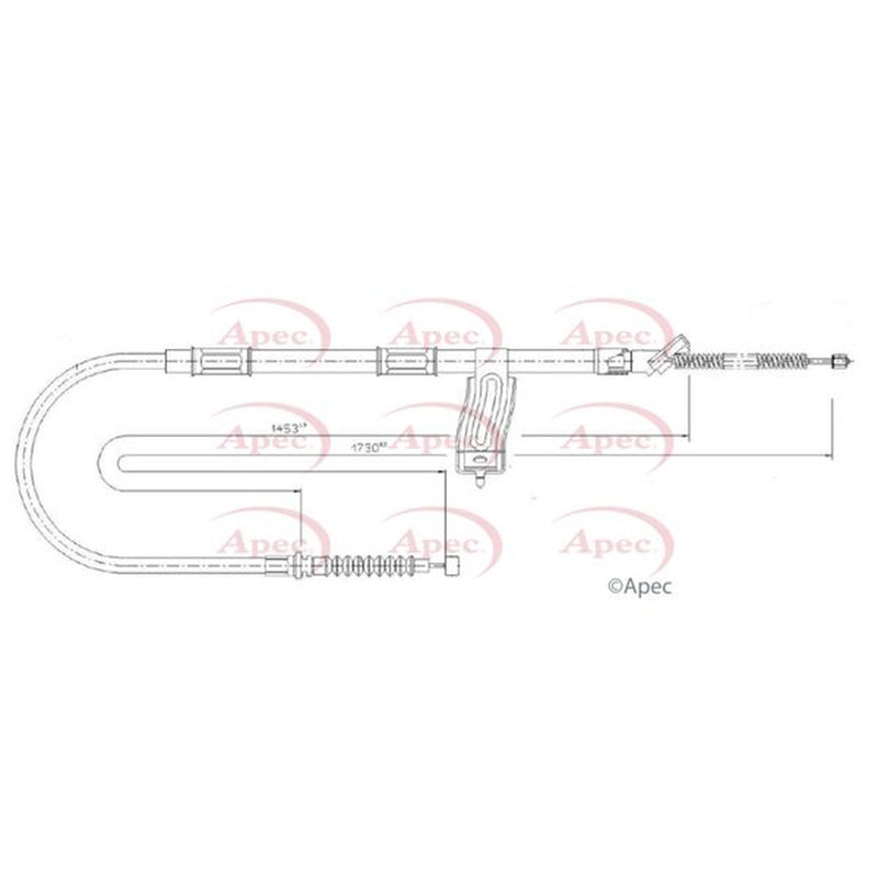 Apec Handbrake Cable Right Rear CAB1858