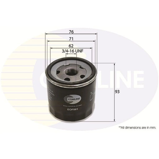 Comline Engine Oil Filter EOF061