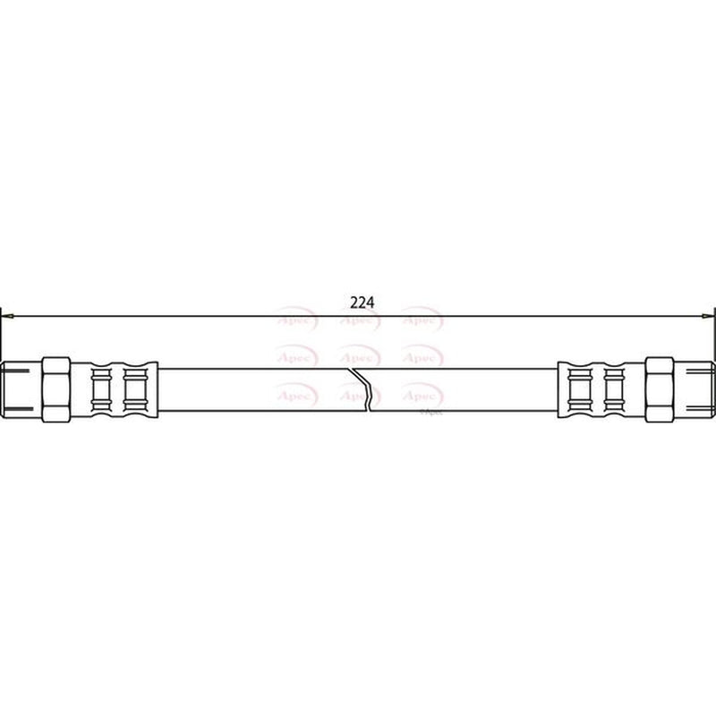 Apec Brake Hydraulic Hose Line Rear HOS3442
