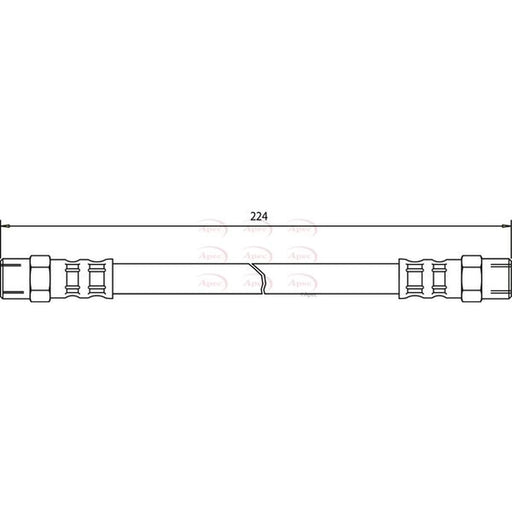 Apec Brake Hydraulic Hose Line Rear HOS3442