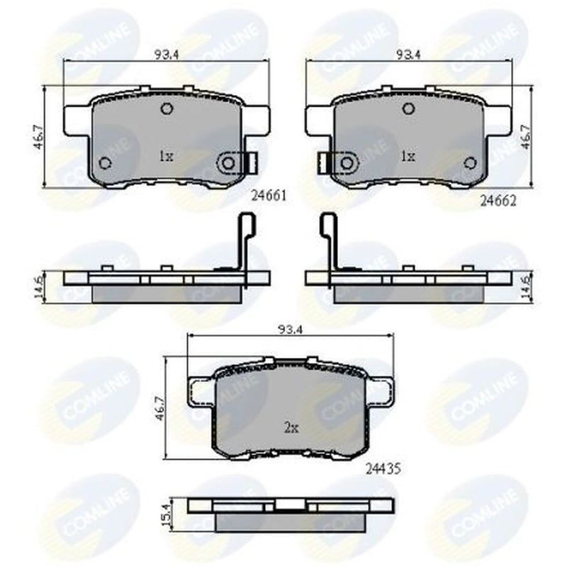 Comline 4 x Rear Brake Pad Set CBP31711