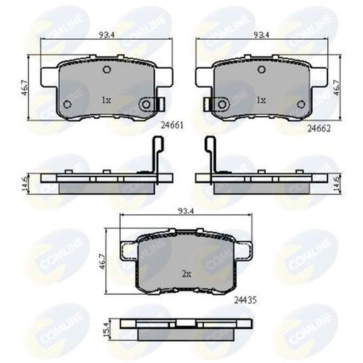 Comline 4 x Rear Brake Pad Set CBP31711