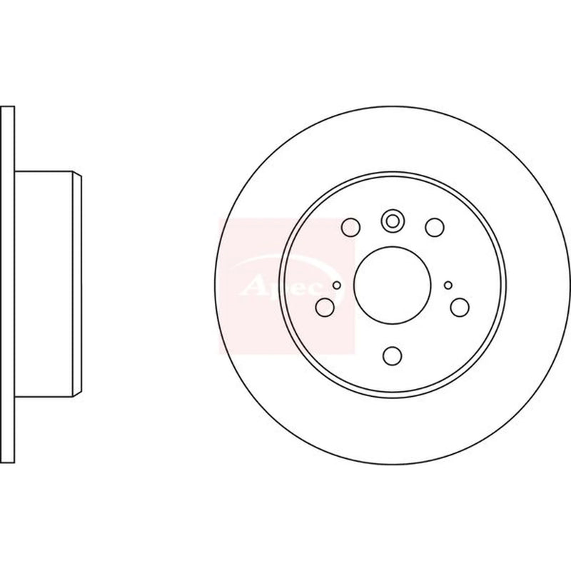 Apec 2 x Solid Rear Brake Discs DSK2795