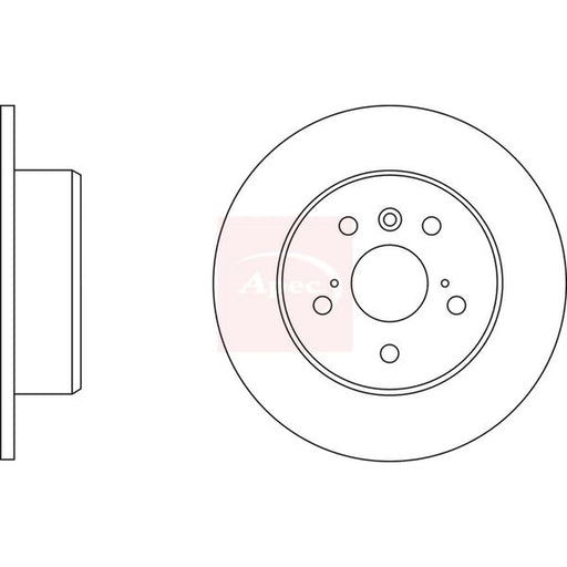 Apec 2 x Solid Rear Brake Discs DSK2795