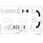 Apec Handbrake Cable Left Rear CAB1277