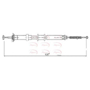 Apec Handbrake Cable Left Rear CAB1608