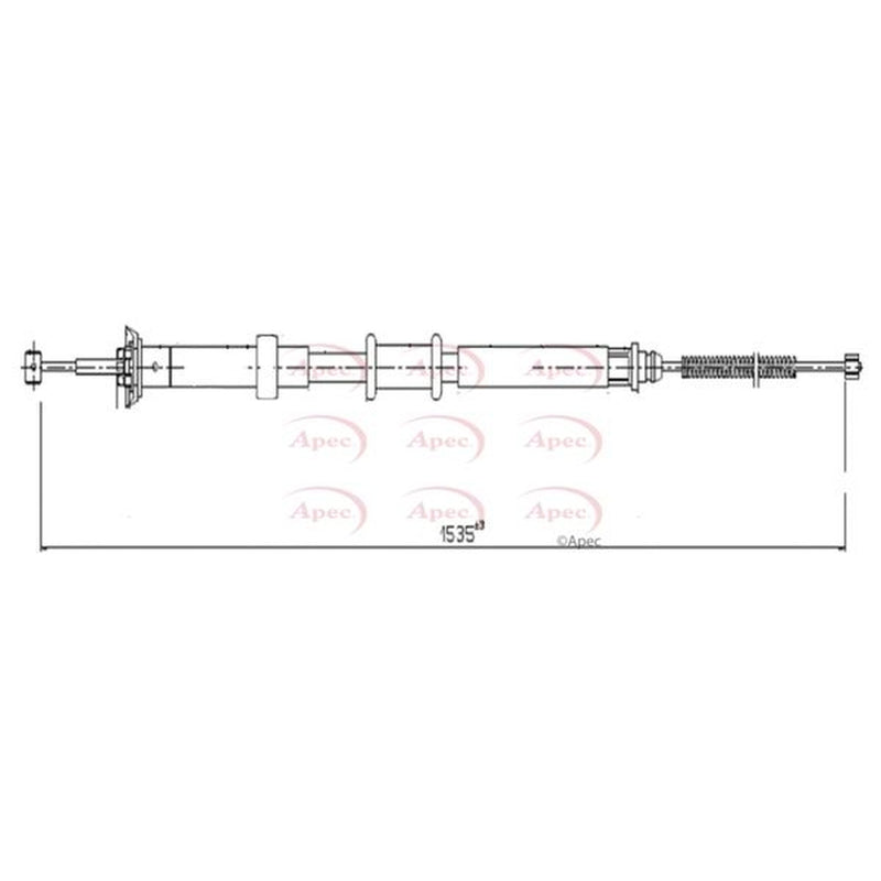 Apec Handbrake Cable Left Rear CAB1608