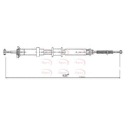 Apec Handbrake Cable Left Rear CAB1608
