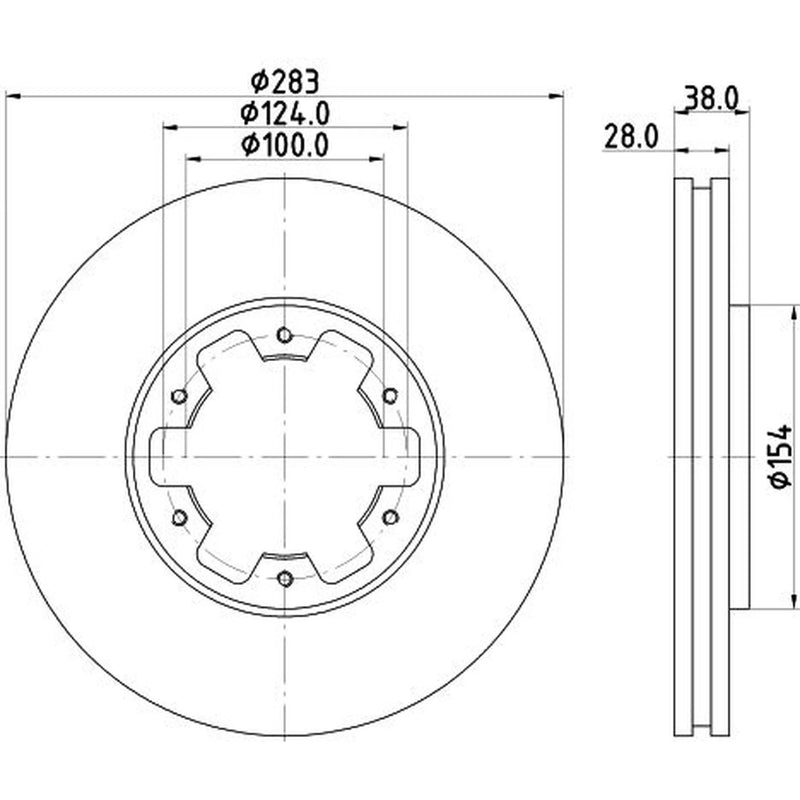 Mintex 2 x Front Brake Discs MDC2397