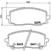 Brembo 4 x Front Brake Pad Set P30032