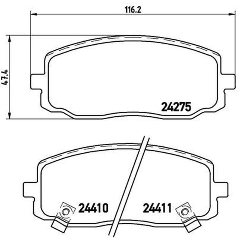Brembo 4 x Front Brake Pad Set P30032