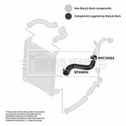 Borg & Beck Intercooler Turbo Charge Air Hose BTH1694