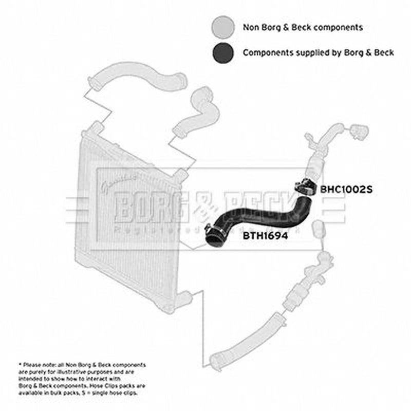 Borg & Beck Intercooler Turbo Charge Air Hose BTH1694