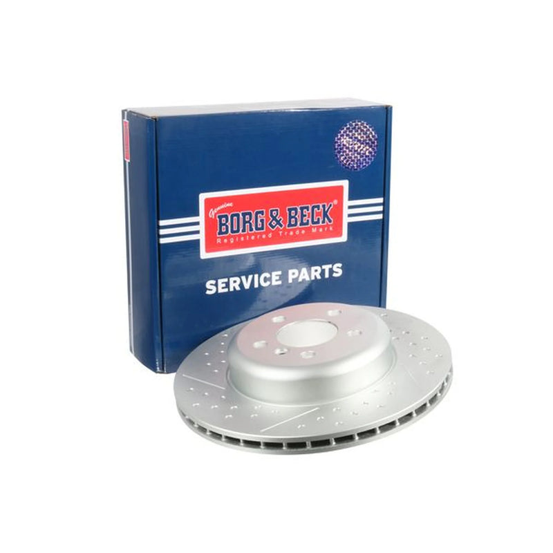 Borg & Beck 2 x Perforated/Vented Rear Brake Discs BBD7009S