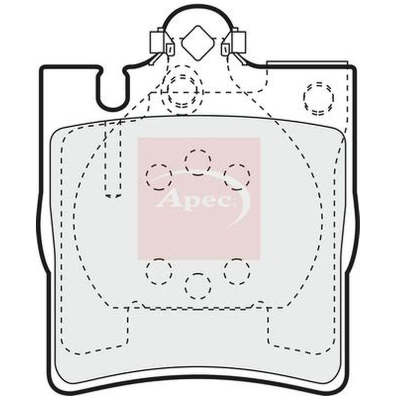 Apec Rear Brake Pad Set PAD1080