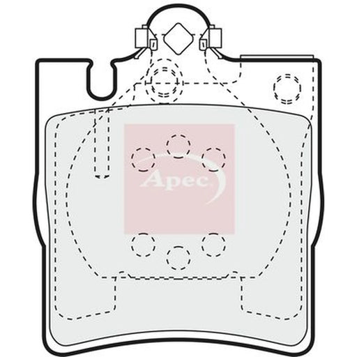 Apec Rear Brake Pad Set PAD1080