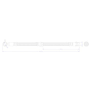 Juratek Brake Hydraulic Hose Line Front Right JBH1407R
