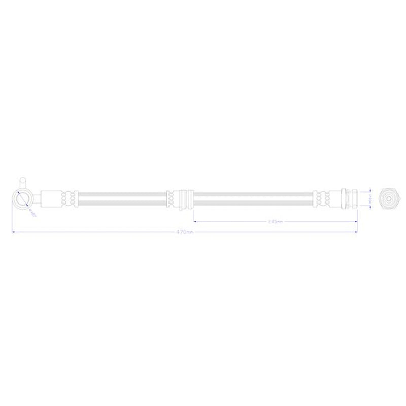 Juratek Brake Hydraulic Hose Line Front Right JBH1407R