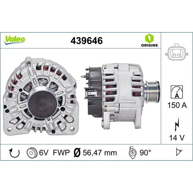 Valeo Car Alternator 12V 439646