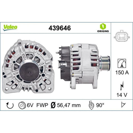 Valeo Car Alternator 12V 439646