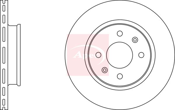 Apec 2 x Brake Disc Set Vented