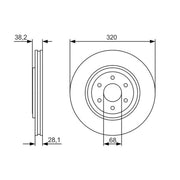 Bosch 2 x Vented Front Brake Discs 0 986 479 S35