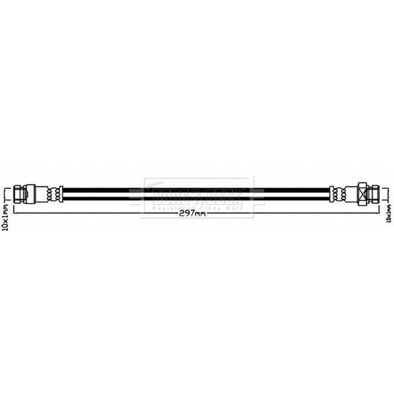 Borg & Beck Brake Hydraulic Hose Line Rear Left BBH8242