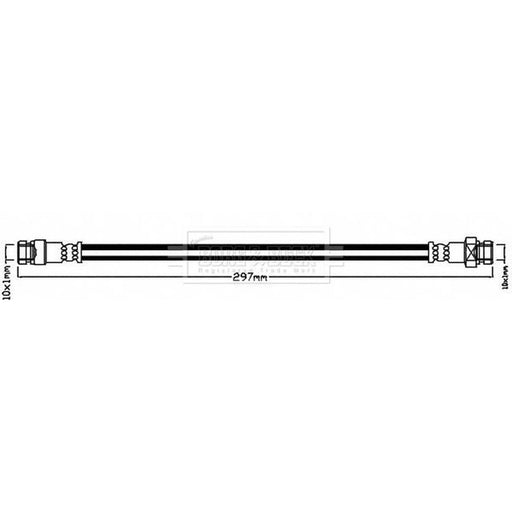 Borg & Beck Brake Hydraulic Hose Line Rear Left BBH8242