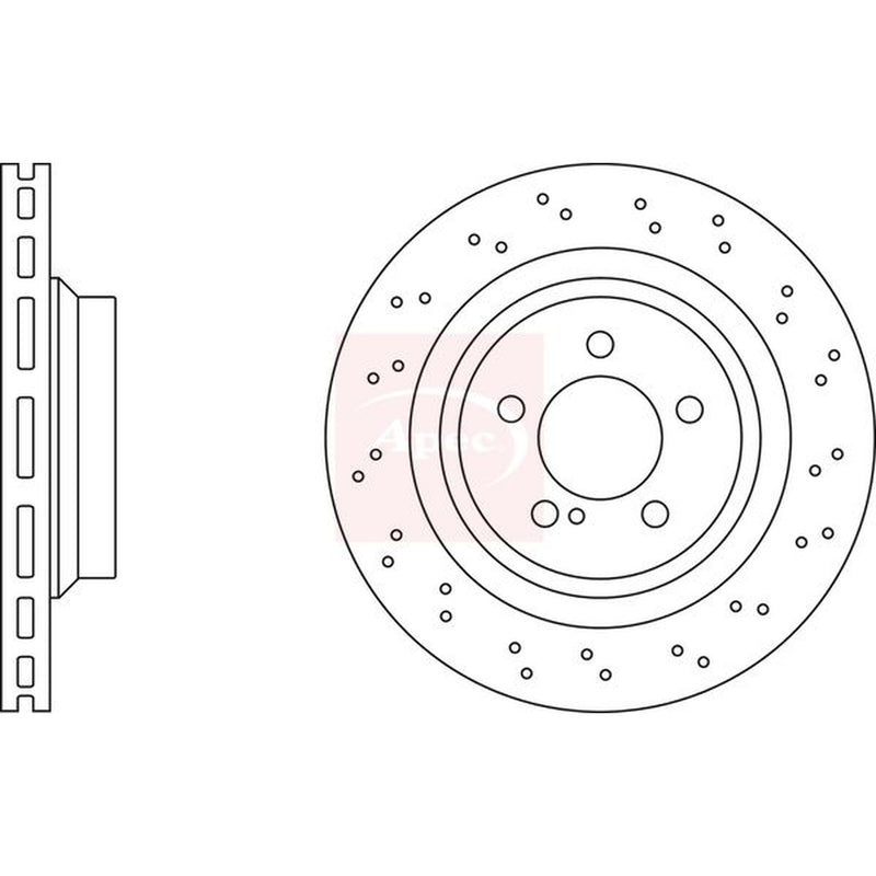 Apec 2 x / Rear Brake Discs DSK2435