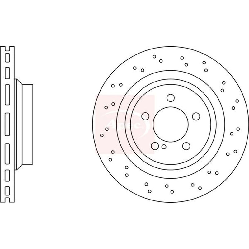 Apec 2 x / Rear Brake Discs DSK2435