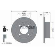 Textar 2 x Rear Brake Discs 92059700