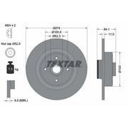 Textar 2 x Rear Brake Discs 92223203