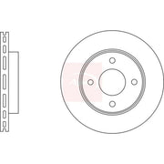 Apec 2 x Vented Front Brake Discs DSK3226