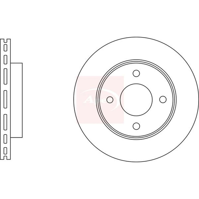 Apec 2 x Vented Front Brake Discs DSK3226