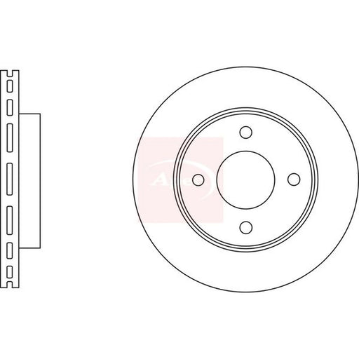 Apec 2 x Vented Front Brake Discs DSK3226