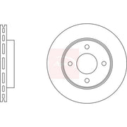 Apec 2 x Vented Front Brake Discs DSK3226