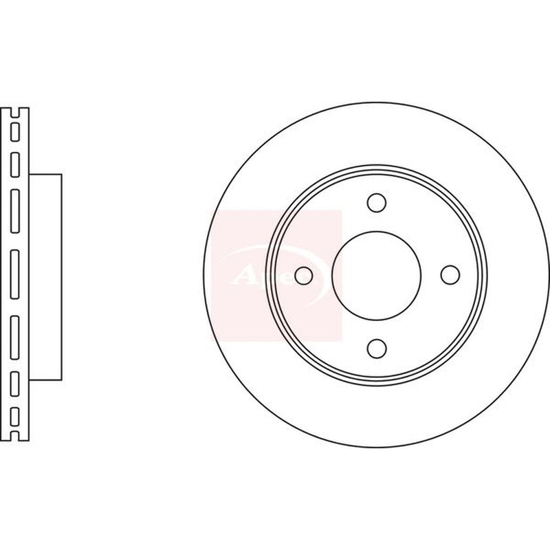 Apec 2 x Vented Front Brake Discs DSK3226