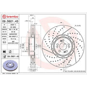 Brembo 2 x Aluminium Front Brake Disc Hub Brake Discs 09.D601.43
