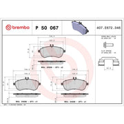 Brembo 4 x Front Brake Pad Set P50067