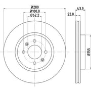 DON 2 x Front Brake Discs PCD13462