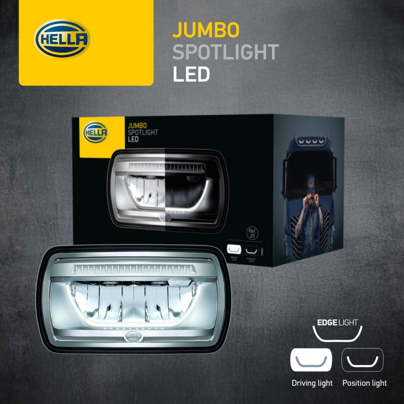 Hella High Beam Headlight 1FE 016 773-011 1546064
