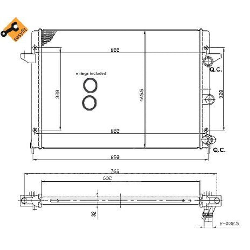 NRF Engine Radiator 53959