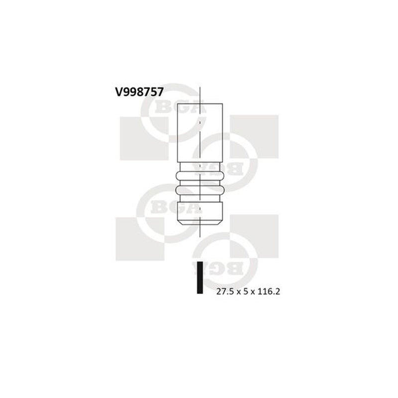 BGA Engine Exhaust Valve 27mm Head V998757