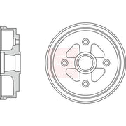 Apec Brake Drum Assembly Rear DRM9987